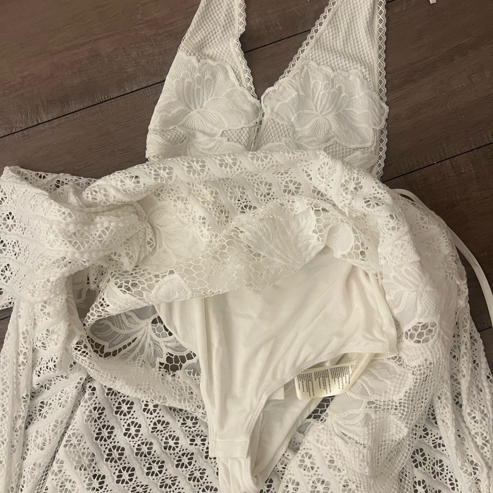 Free People Celeste White Lace Maxi Dress - Picture 4 of 8